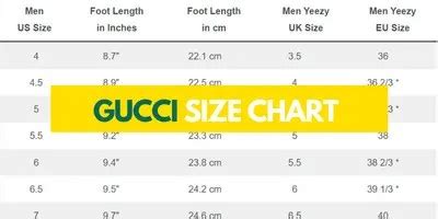 gucci chart size|gucci size chart for men.